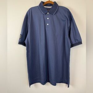 Vintage FORE Original Golf Wear Cotton Short Sleeve Blue Polo Shirt Size…